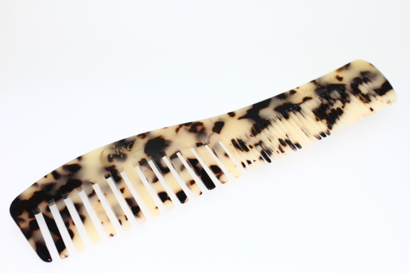 Handmade Dressing Comb White Tortoiseshell Finish