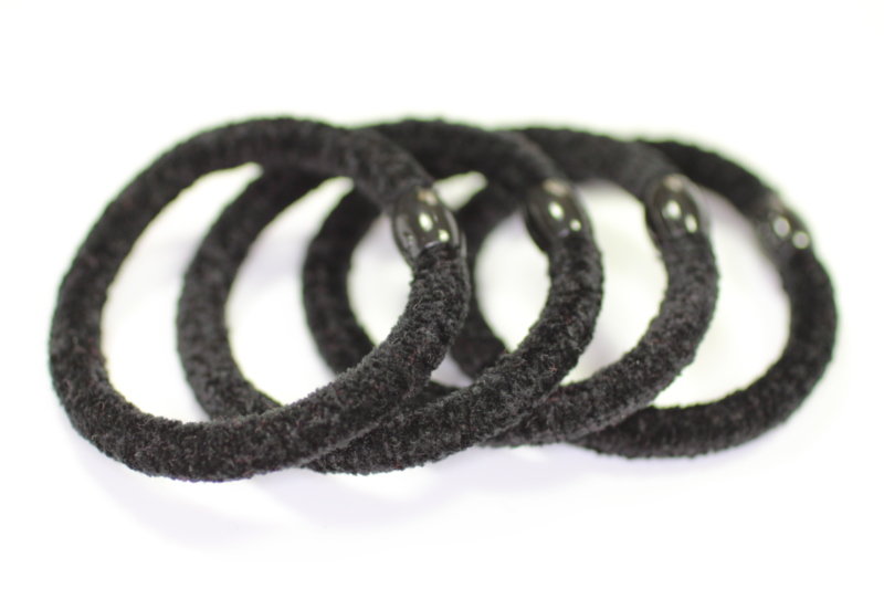 Thick Chenille Elastics x4 - Various Colours