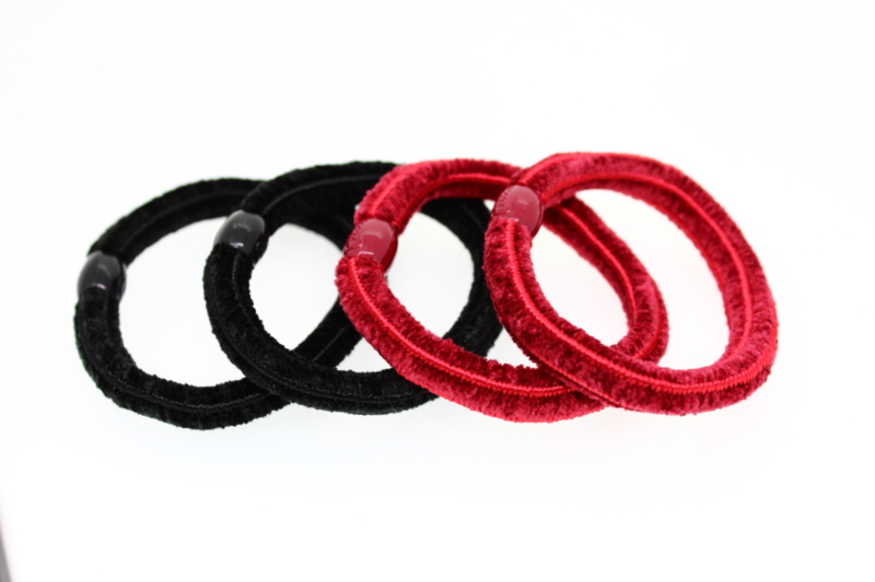 Luxury Thick Chennile Elastics x4 - Various Colours