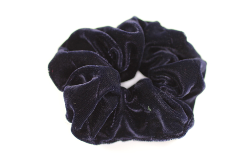 Large Velvet Scrunchie - Navy