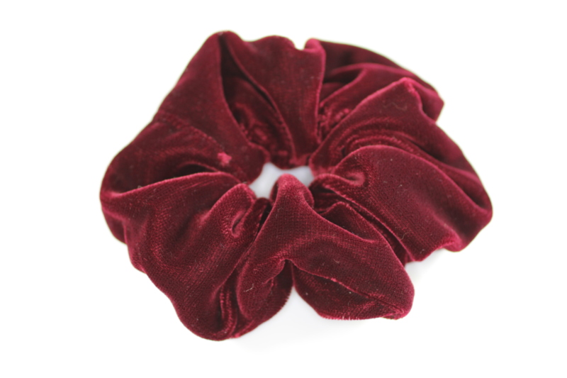 Large Velvet Scrunchie - Burgundy
