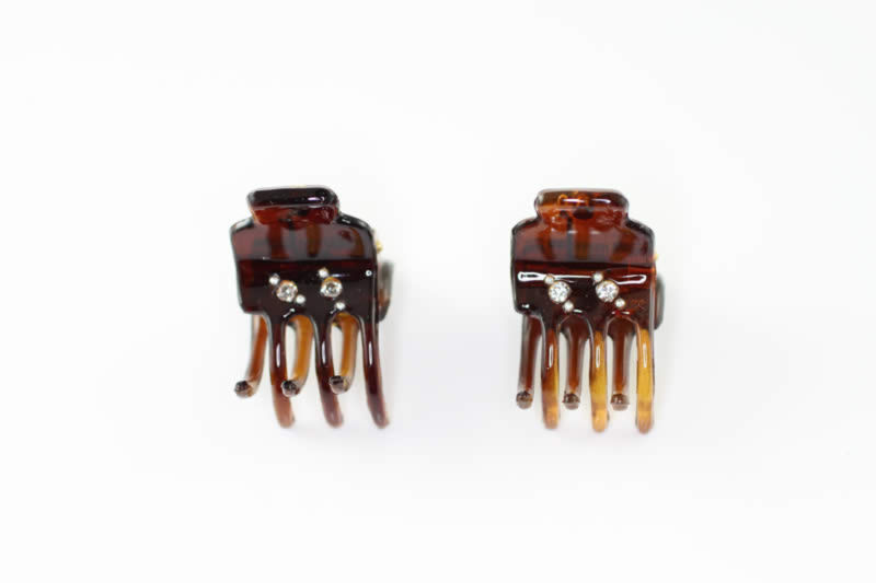 1.5cm Swarovski Crystal Mini Claw Clip x2
