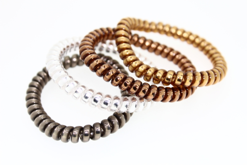 Metallic Hair Rings x4 - Various Colours