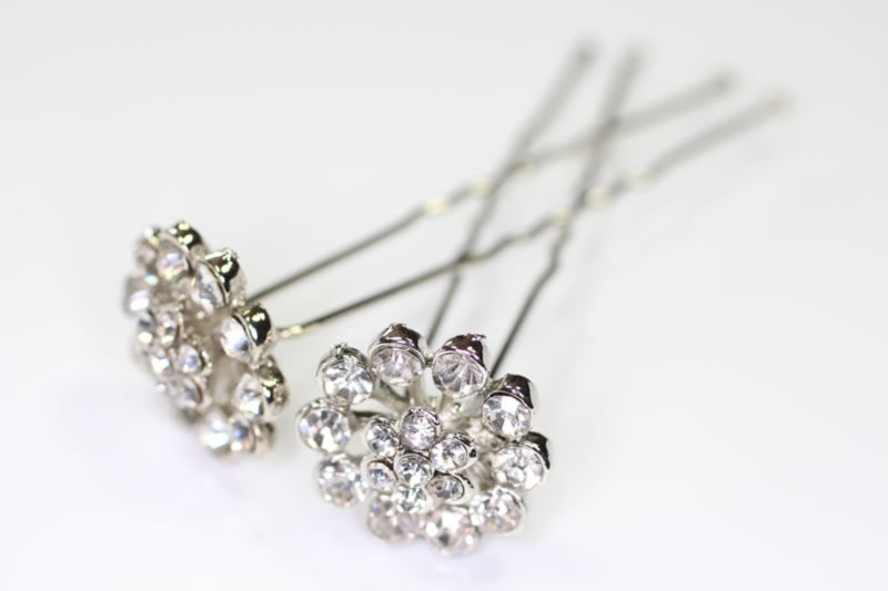 Vintage Crystal Hair Pin x2
