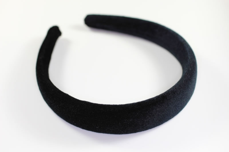 Stitched Velvet Low Padded Headband - 25mm