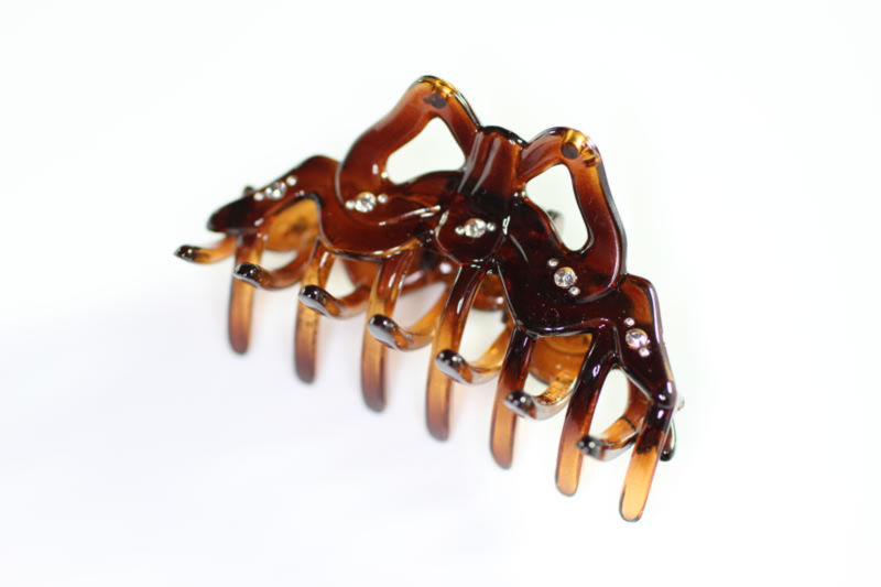 6cm Bow Design Claw Clip Swarovski Crystals