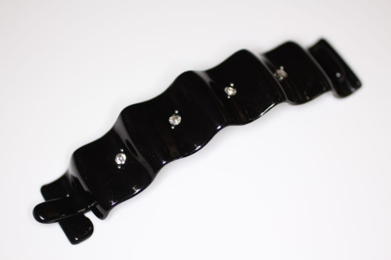 11.5cm Wavy Slide with Swarovski Crystals