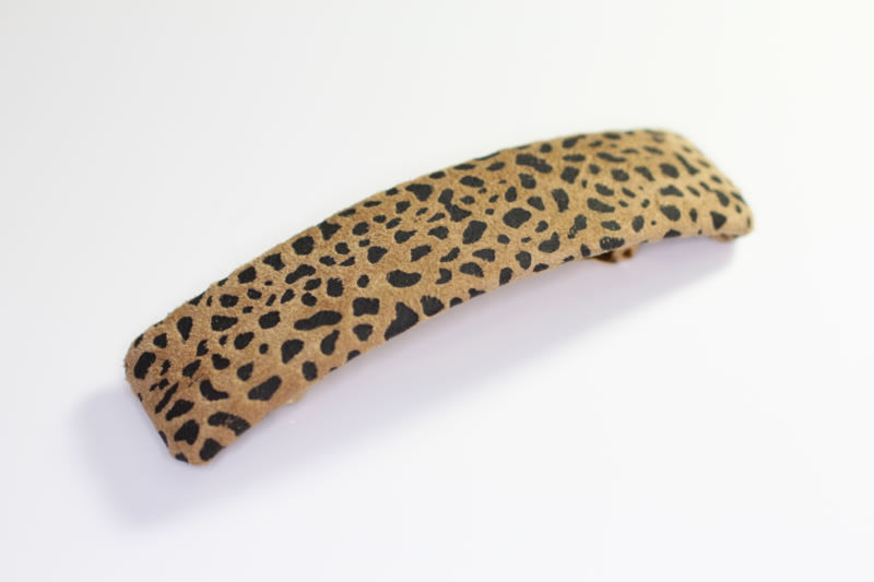 10cm Suede Barrette - 8cm Auto Fitting