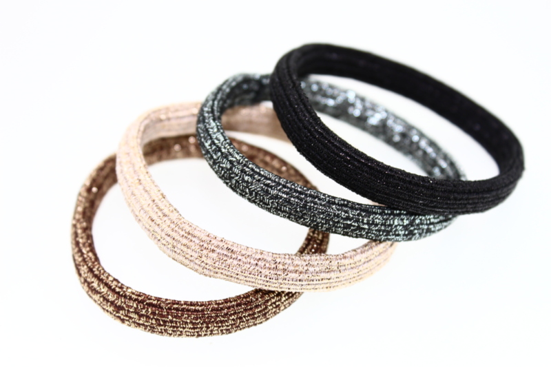 Metallic Endless Snag Free Elastics x4