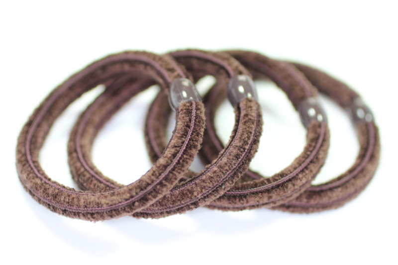 Luxury Thick Chennile Elastics x4 - Various Colours
