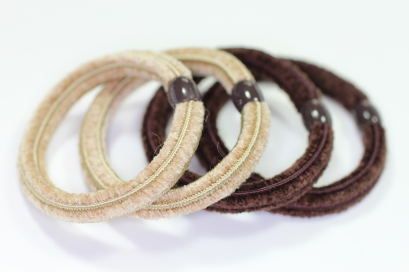 Luxury Thick Chennile Elastics x4 - Various Colours