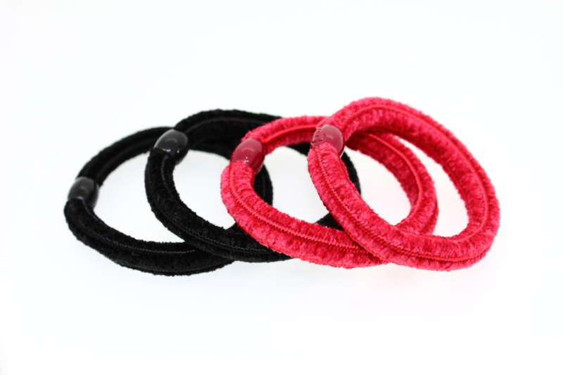 Luxury Thick Chennile Elastics x4 - Various Colours