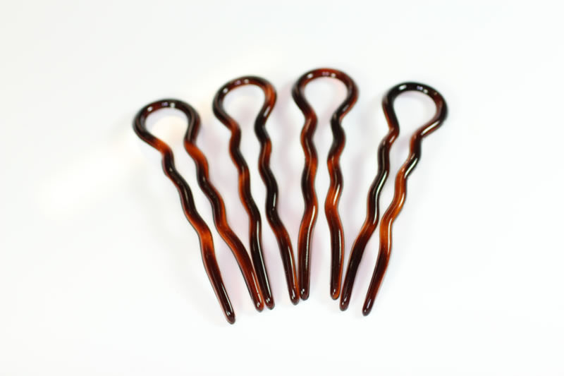 8cm Wavy Pin x4 - Various Colours