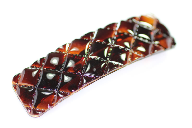 9cm Diamond Lattice Barrette - Various Finishes