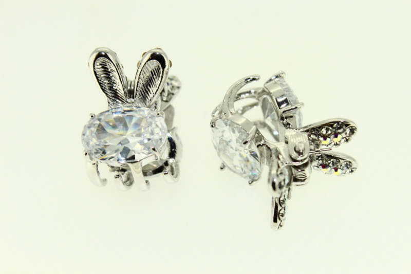 1.5cm Solitaire Mini Crystal Claw Clip