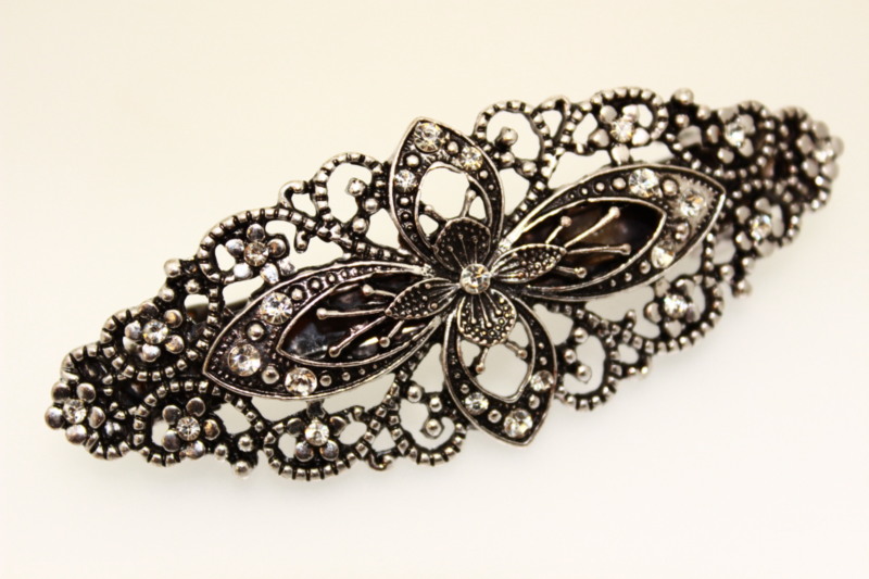 8cm Vintage Crystal Barrette