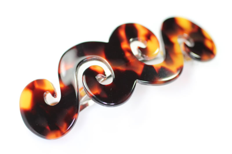 8cm Handmade Swirl Barrette - 7cm Auto Fitting