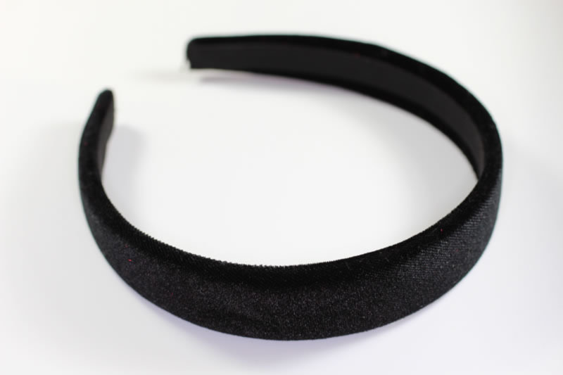 Velvet Headband - 25mm - Black