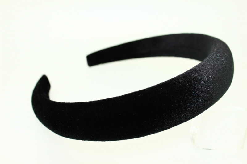 High Padded Velvet headband - 25mm