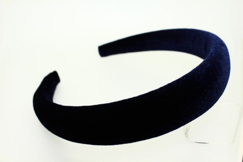 High Padded Velvet headband - 25mm