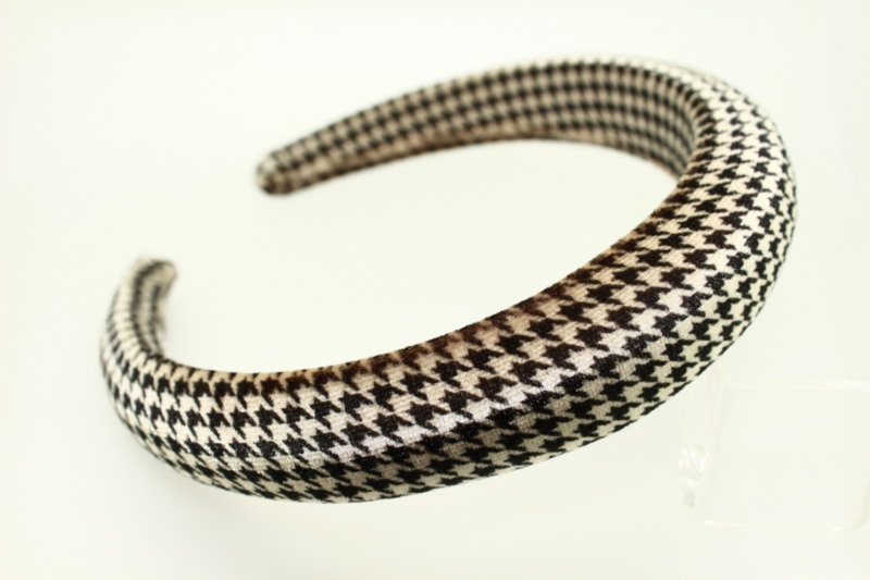 High Padded Velvet headband - 25mm