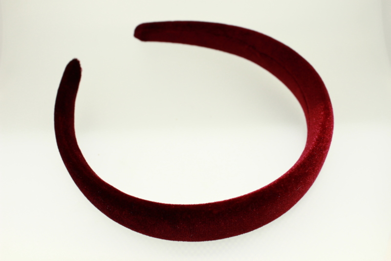 Stitched Velvet Low Padded Headband - 25mm