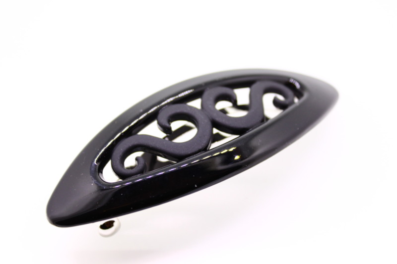 9cm Swirl Barrette Matt & Shiny Finish