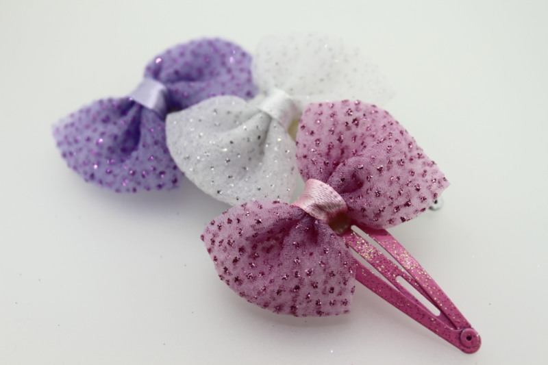 4cm Sparkle Bow Sleepins x2