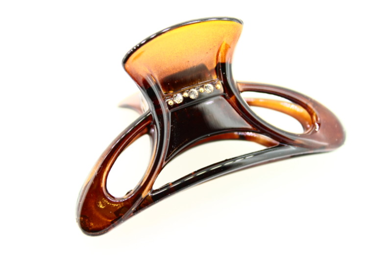 6cm Classic Open Claw Clip with Crystals