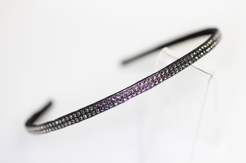 4mm Suede Headband with Swarovski Crystals - Various Finishes