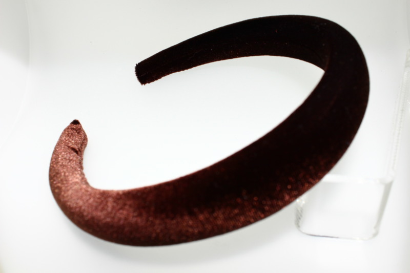 High Padded Velvet headband - 25mm