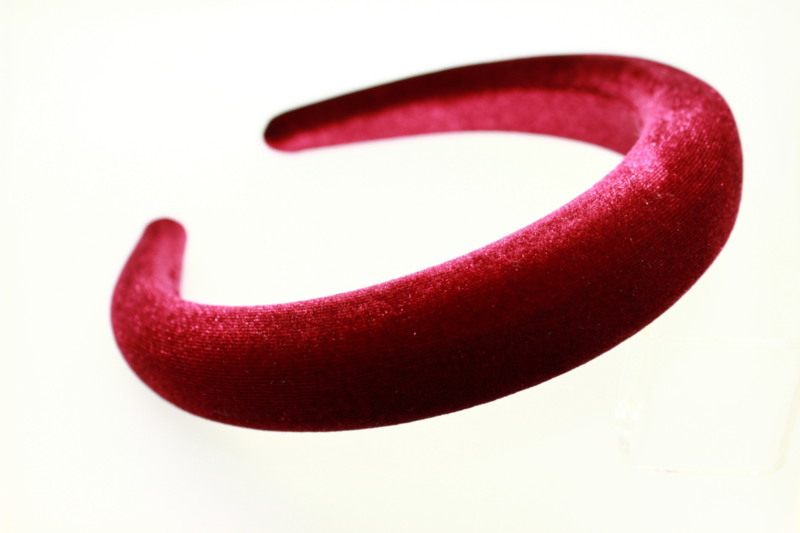 High Padded Velvet headband - 25mm