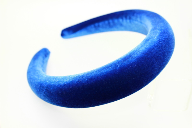 High Padded Velvet headband - 25mm