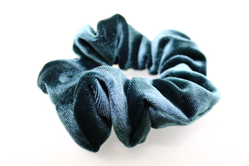 Large Velvet Scrunchie - Marine Green