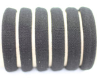 Jersey Elastic Ponies x6 Black