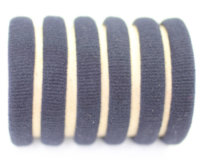 Jersey Elastic Ponies x6 Navy