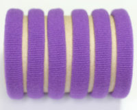 Jersey Elastic Ponies x6 Purple