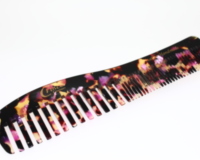 Handmade Dressing Comb Rose Tortoiseshell Finish