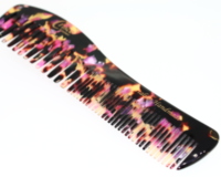 Handmade Dressing Comb Rose Tortoiseshell Finish