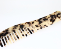 Handmade Dressing Comb White Tortoiseshell Finish