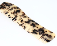 Handmade Dressing Comb White Tortoiseshell Finish