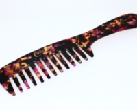 Handmade Dressing Comb Rose Tortoiseshell Finish