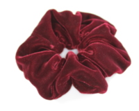 Large Velvet Scrunchie - Burgundy