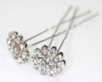 Vintage Crystal Hair Pin x2