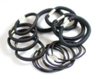 Assorted Elastics x16 Black