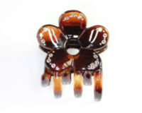 4cm Flower Claw Clip with Swarovski Crystals