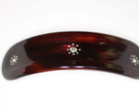9.5cm Pony Barrette with Swarovski Crystals - Shell