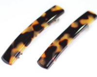 6cm Handmade Barrette x2 - 5cm Auto Fitting