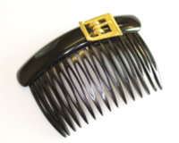7cm Handmade Side Comb Gold Buckle