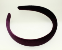 Stitched Velvet Low Padded Headband - 25mm